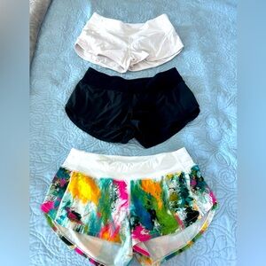 Speed up low rise 2.5 inch shorts - set of 3!